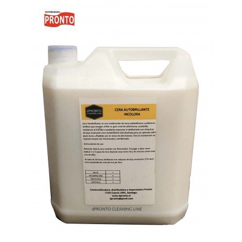 Cera acrílica autobrillo incolora 30% 5L