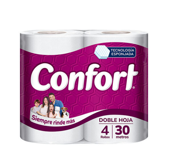 Papel Higienico Confort D/H 30Mt X 4 - Confort