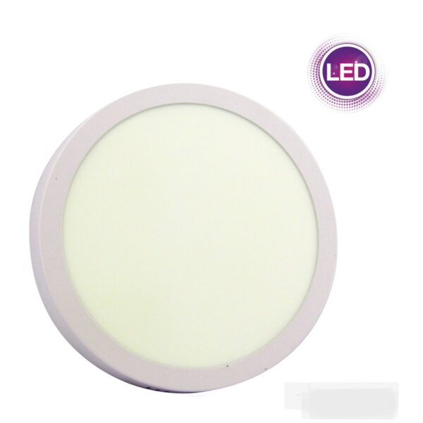 Panel Led Redondo Sobrepuesto 18W Calido - Generico