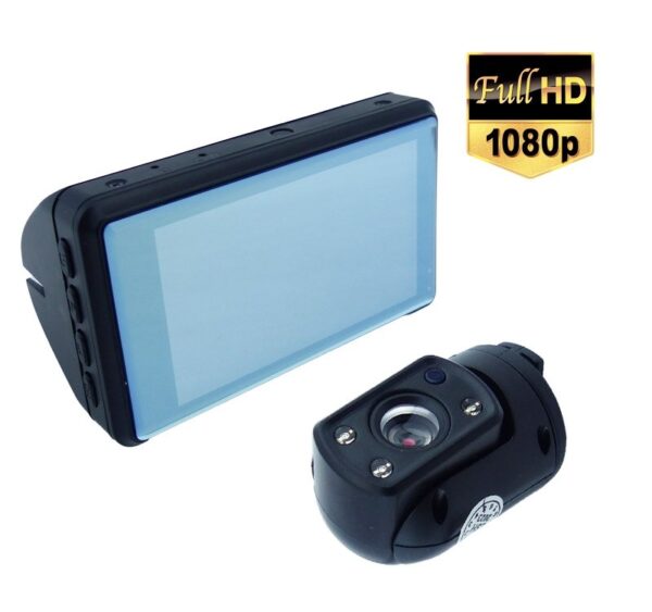 Camara Automóvil Dual (360⁰) Pantalla LCD 3"